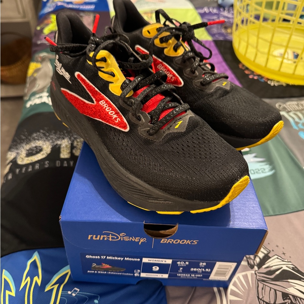 Brooks Ghost 17 Disney Edition Shoes - Black, Red, Yellow